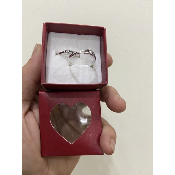 Hộp 15 cặp nhẫn thời trang dễ thương, chất liệu mỹ ký