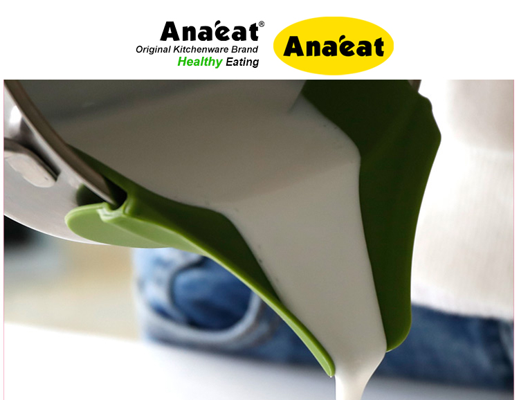 Phễu Rót ANAEAT Chất Liệu Silicon Thích Hợp Gắn Thành Nồi / Chảo Giúp Chống Trào Dành Cho Nhà Bếp