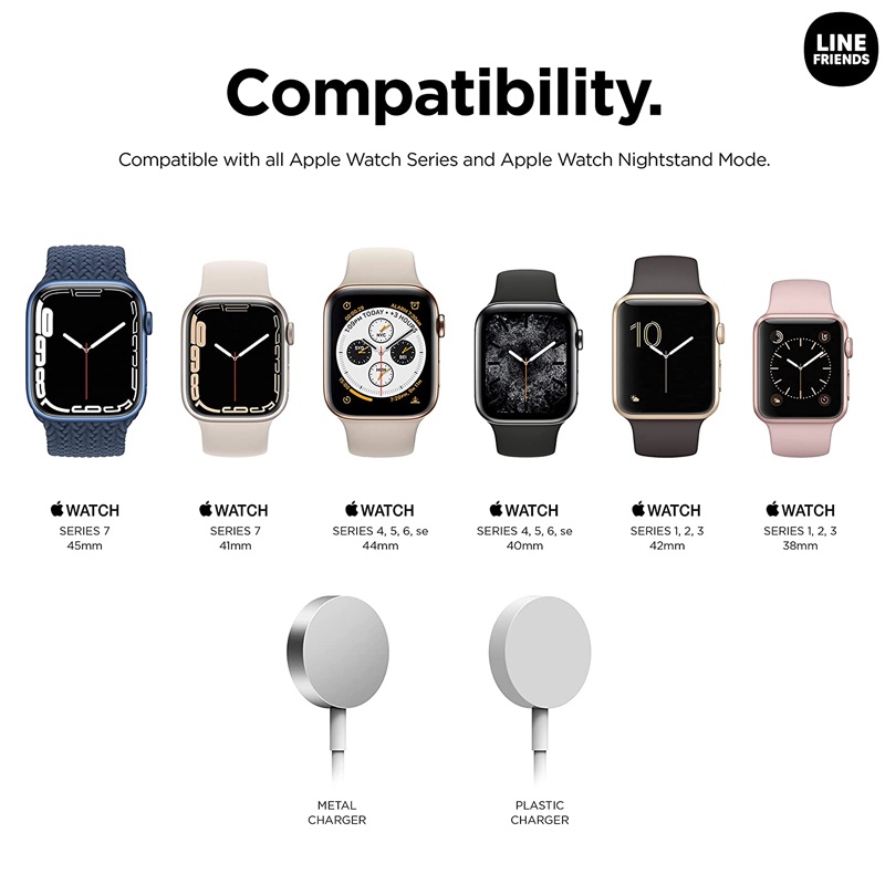 Đế Sạc Bằng Silicon Cho Đồng Hồ Thông Minh Apple Watch Series 7 45mm 41mm 6 5 4/3/2/1 44mm/42mm/40mm/38mm