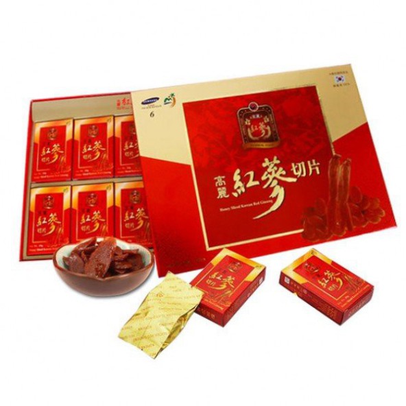 [Freeship] Hồng Sâm thái lát tẩm Mật Ong SAMBOK Hàn Quốc hộp 200g (Honey Sliced Korean Red Ginseng)