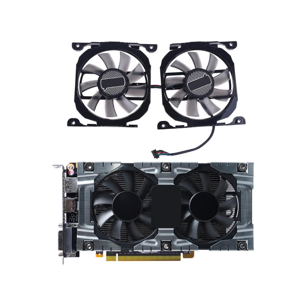 1 Cặp Quạt Tản Nhiệt Dc 12v 0.45a Cho Máy Inno3D 260 Gtx 750ti Gtx660