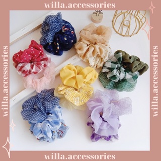 🌼 Set 3 Srunchies cột tóc vải Dây cột tóc vải scrunchies - WILLA
