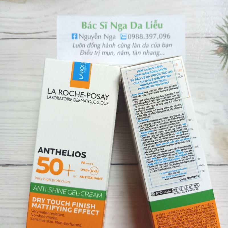 ✅ Kem chống nắng da dầu La roche Posay Anthelios XL Gel cream SPF 50+