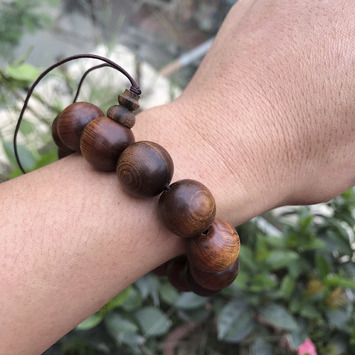 Vòng tay gỗ Tô Hợp Bách cổ thụ thơm ngọt - Núm Hồ Lô - Tài Lộc - Bình An ❤️FREESHIP đơn > 50k❤️   501