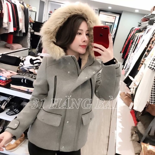 Parka trần bông sz m zara auth