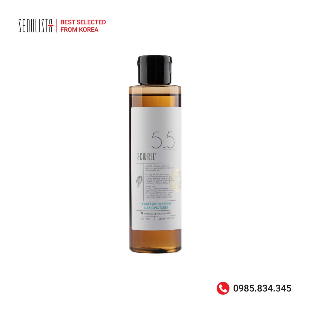 [Mã 153FMCGSALE1 giảm 10% đơn 250K] Toner Cam thảo ACWELL LICORICE PH BALANCING CLEANSING TONER