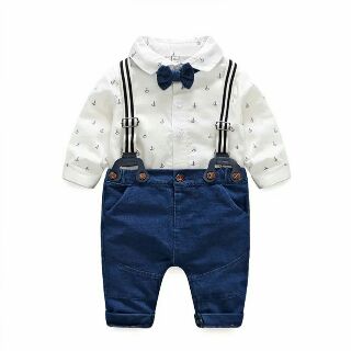 Set yếm sơ mi cho bé trai