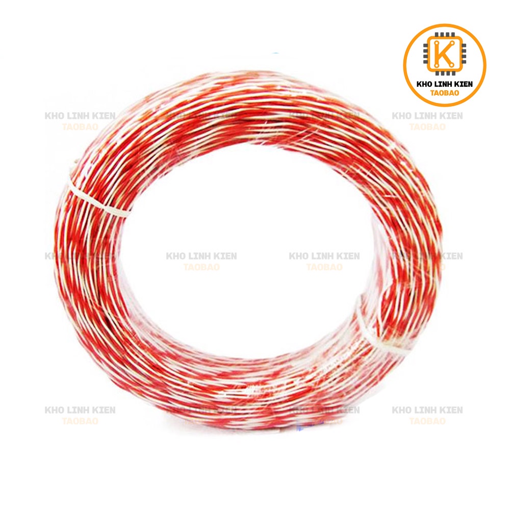 Dây Điện Đôi 2x0.5MM Đỏ đen - Đỏ Trắng cuộn 5M