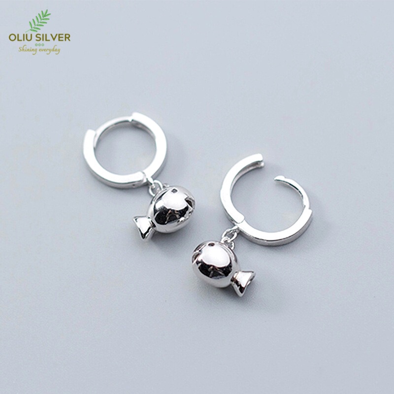 Bông Tai Bạc S925 Khoen Tròn Cá Nhí  Dễ Thương | Khuyên Tai Nữ Trang Sức Bạc Thời Trang