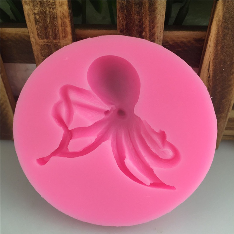 Khuôn Silicone Làm Bánh Tạo Hình Bạch Tuộc 3D Độc Đáo Tiện Dụng