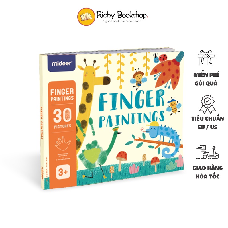Bộ hướng dẫn chơi màu Mideer Finger Paint MD4150