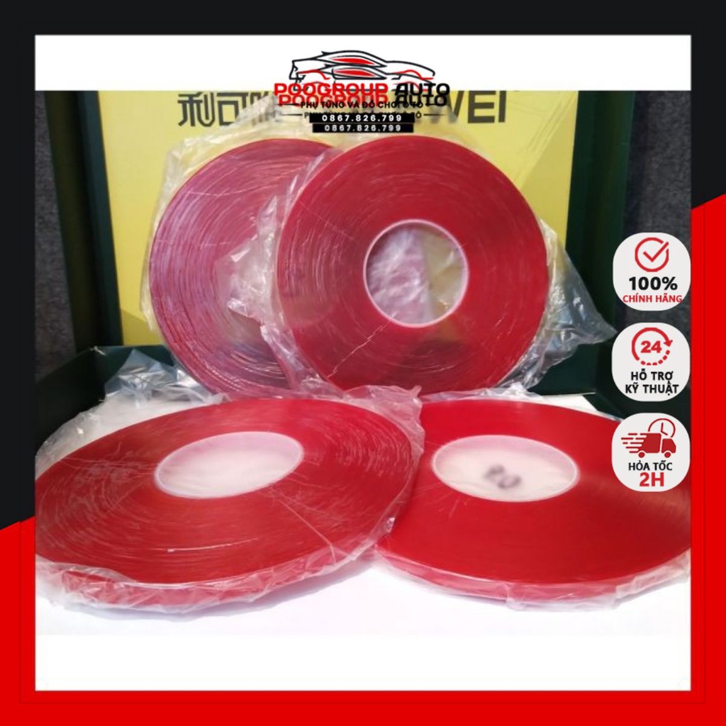 Keo dán cường lực siêu dính băng keo 2 mặt chuyên dụng 3M cho ô tô 30 mét phụ kiện nội thất ô tô Poogroup