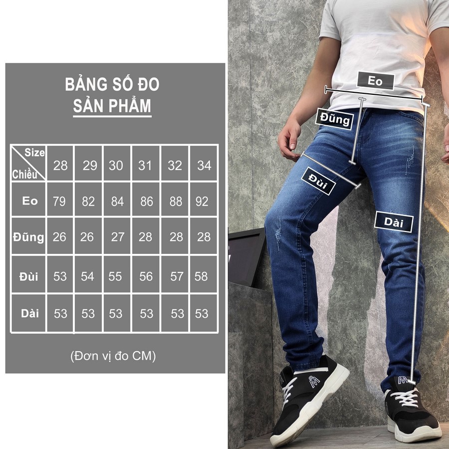 [Mã FAMALLT5 giảm 15% đơn 150K] Quần jean nam co giãn MĐ Q795 xanh | WebRaoVat - webraovat.net.vn