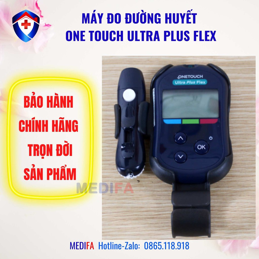 🌟TRỌN BỘ COMBO Máy đo đường huyết tiểu đường One Touch Ultra Plus Flex (onetouch)🔸 gồm Bút và Kim 🎁TẶNG hộp 25 que thử