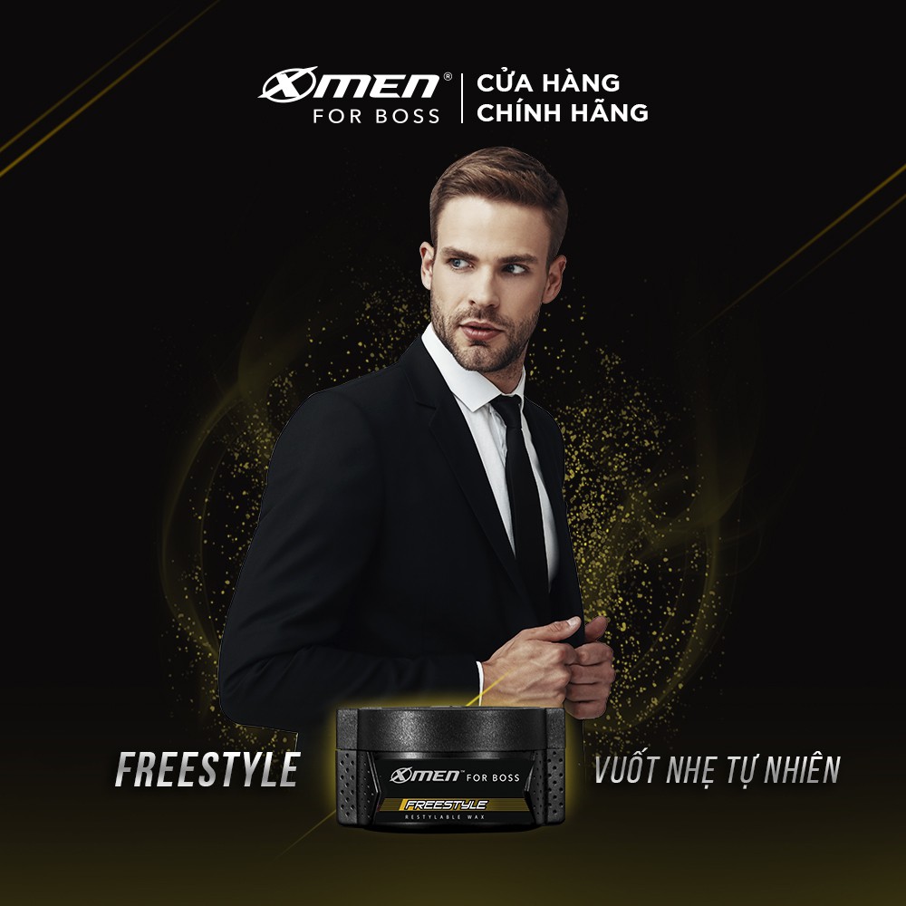 Sáp vuốt tóc X-Men For Boss Wax FREESTYLE 70g - Vuốt nhẹ tự nhiên