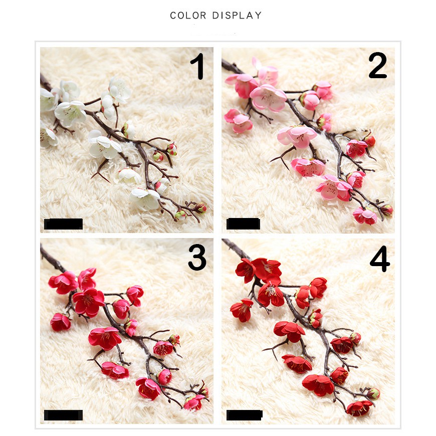 60cm Cành cây hoa anh đào giả dùng trang trí plum blossom wintersweet mùa đông hoa mận