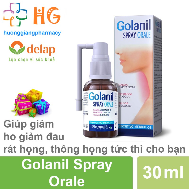 Golanil Spray Orale - Giúp giảm ho, viêm họng, nóng rát họng, thông họng tức thì cho bạn, tăng hệ miễn dịch hiệu quả