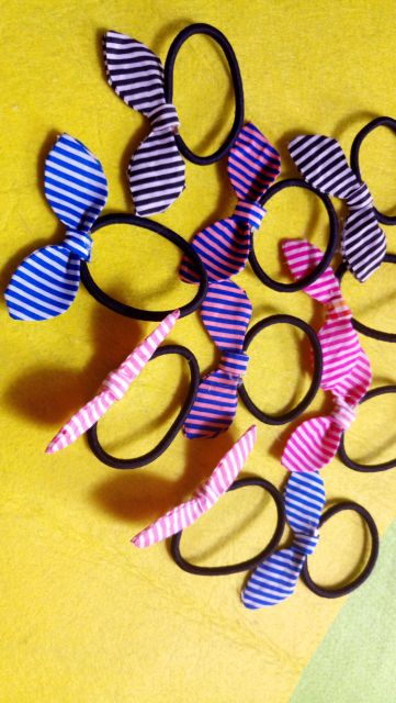 Combo 10 cột tóc tai thỏ đủ màu. Rất đẹp