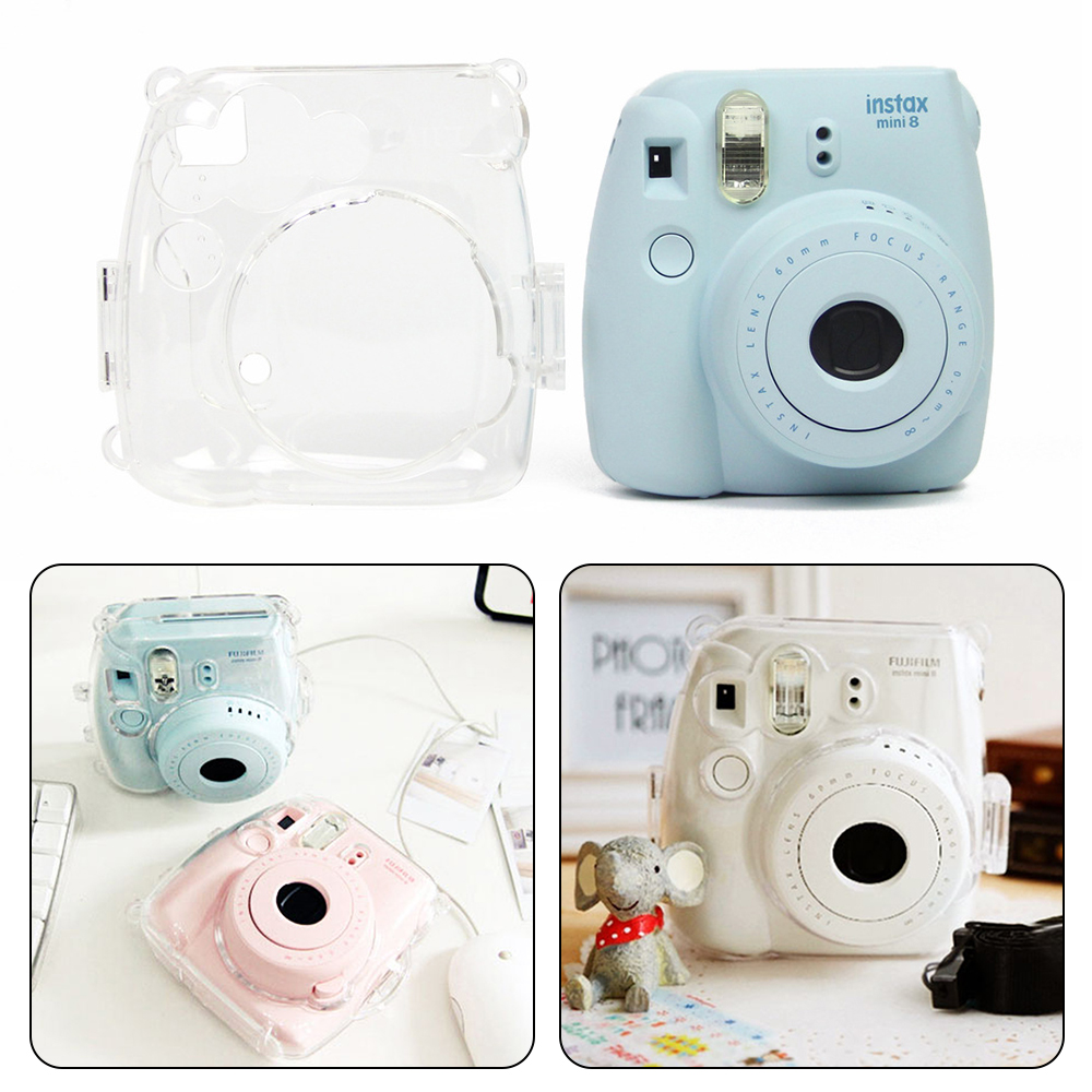 Vỏ bảo vệ cho máy ảnh Fuji Instax Mini 8 8 + 9 kèm dây đeo vai