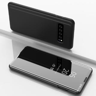 S10+ Mirror Flip Case For Samsung Galaxy S10 Plus Case Luxury Clear View PU Leather Smart Cover For Samsung Galaxy S10 lite Case