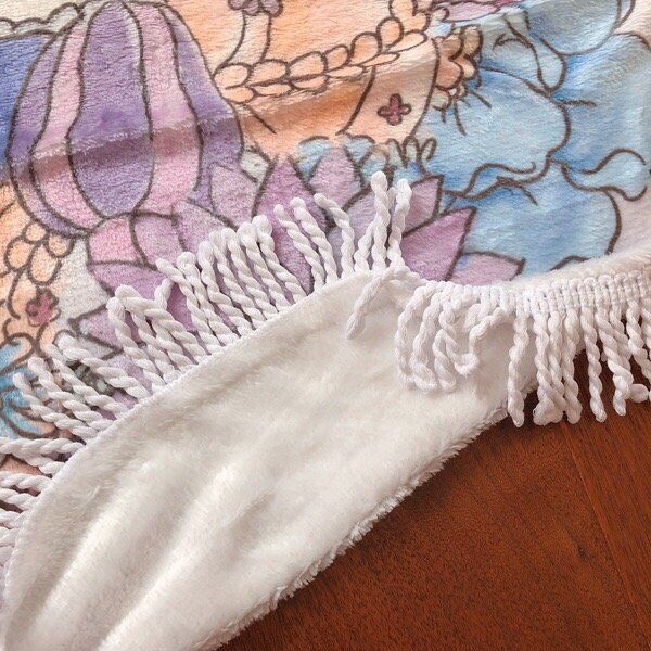 Disney Chăn Lông Cừu San Hô Hình Nàng Tiên Cá Nhỏ Dễ Thương Dùng Làm Quà Tặng