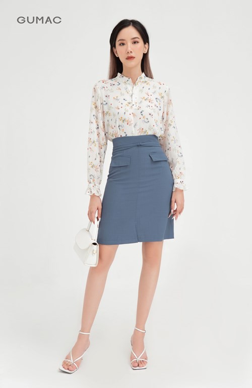 [Mã WABRGU55 giảm 15% đơn 149K] Chân váy nữ phối nẹp túi GUMAC đồ công sở đủ màu, đủ size VB459 | BigBuy360 - bigbuy360.vn