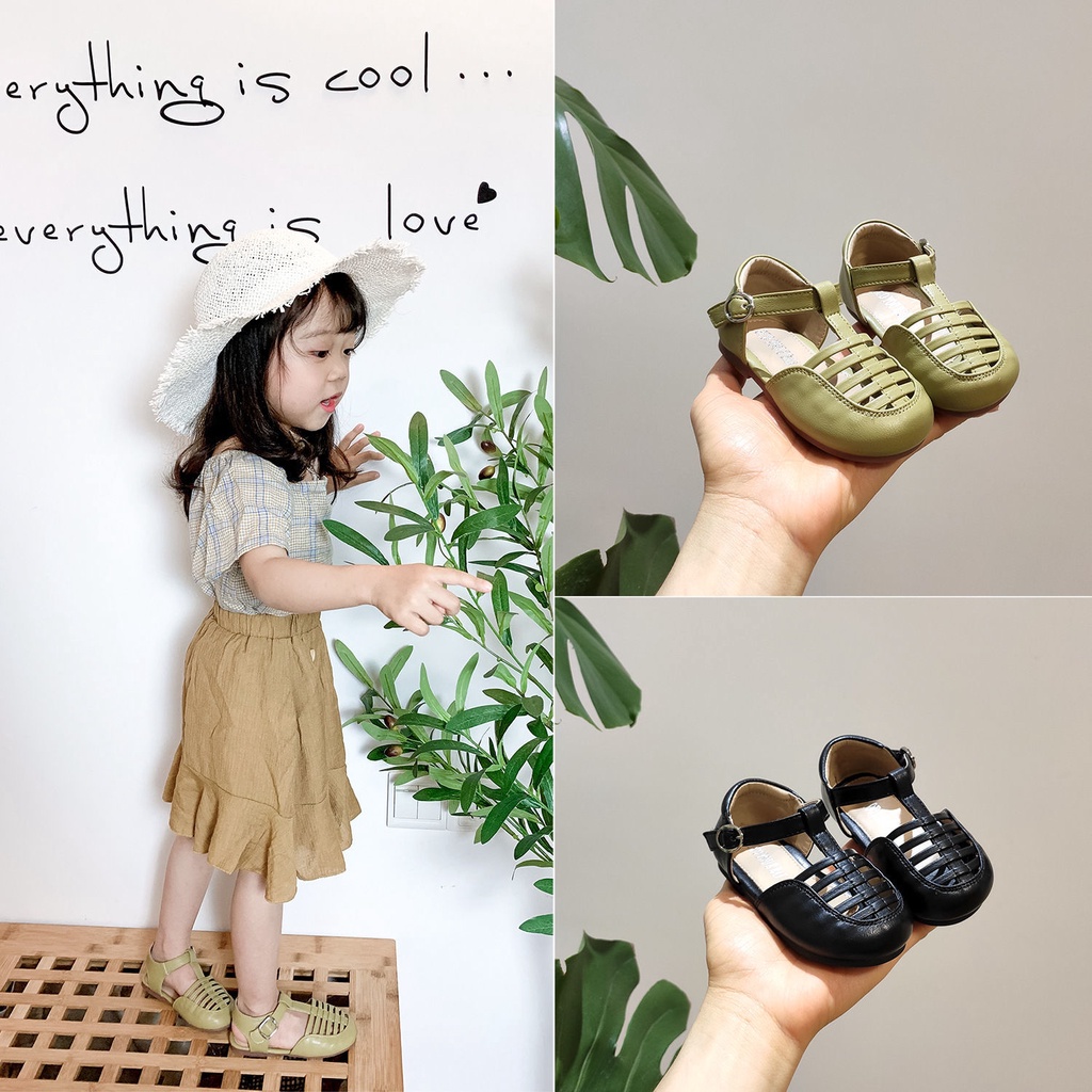 Hàng Mới Về Giày Sandal Hở Ngón Đế Mềm Thoải Mái Thời Trang Mùa Hè Cho Bé Gái 1-6 Tuổi