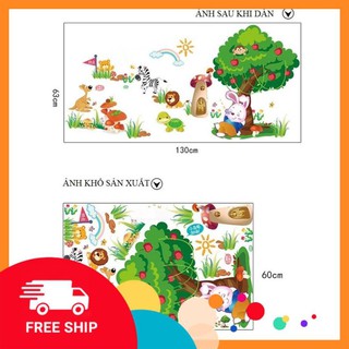 ⚡️𝗙𝗥𝗘𝗘𝗦𝗛𝗜𝗣⚡️ Decal dán tường Rùa và Thỏ