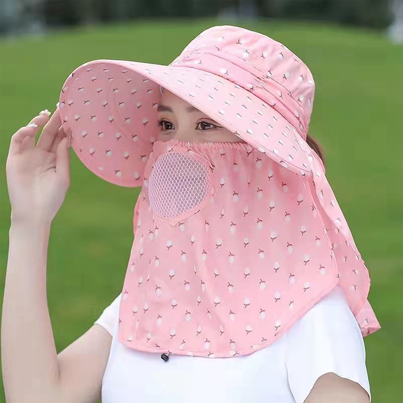 Nón Chống Nắng Có Vành Rộng Che Mặt Chống Tia Uv Thời Trang Mùa Hè