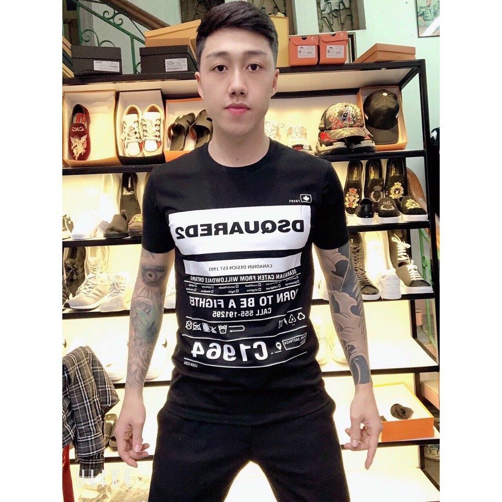 Áo Phông Nam Cổ Tròn Chất Thun Cotton Mềm Mịn Co Giãn 4 Chiều In Nhiệt Chữ Đen Trắng - AH05 | BigBuy360 - bigbuy360.vn