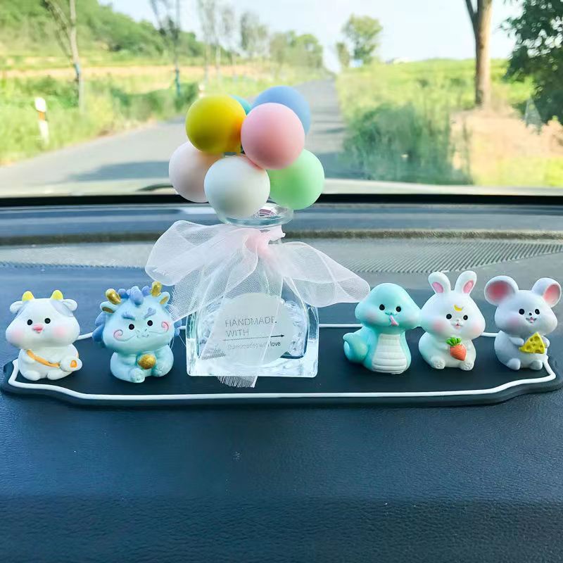 Set 12 Đồ trang trí Động Vật Hoàng Đạo Trung Quốc Mini Dễ Thương Dùng Trang Trí Bánh Kem DIY