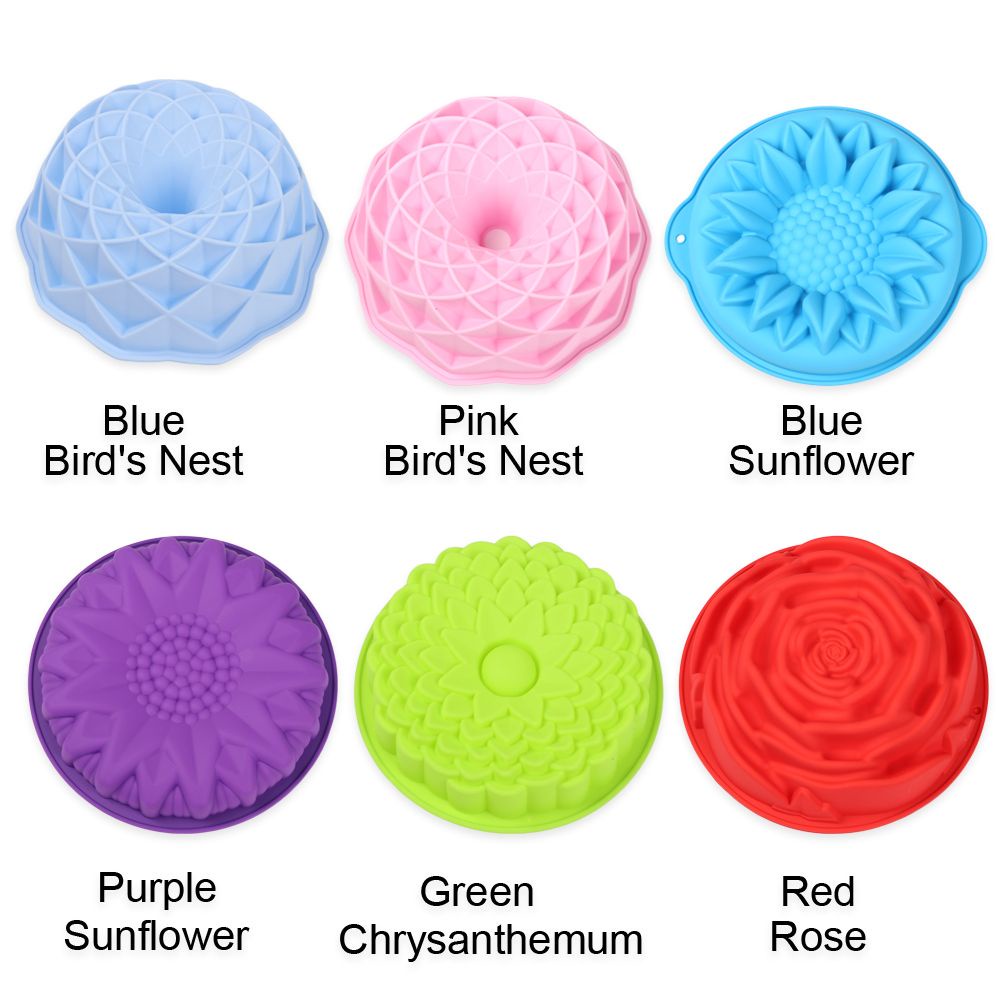 Khuôn Silicone Tạo Hình Làm Bánh Kẹo Hình Hoa Hồng/Chim/Chim 3D DIY