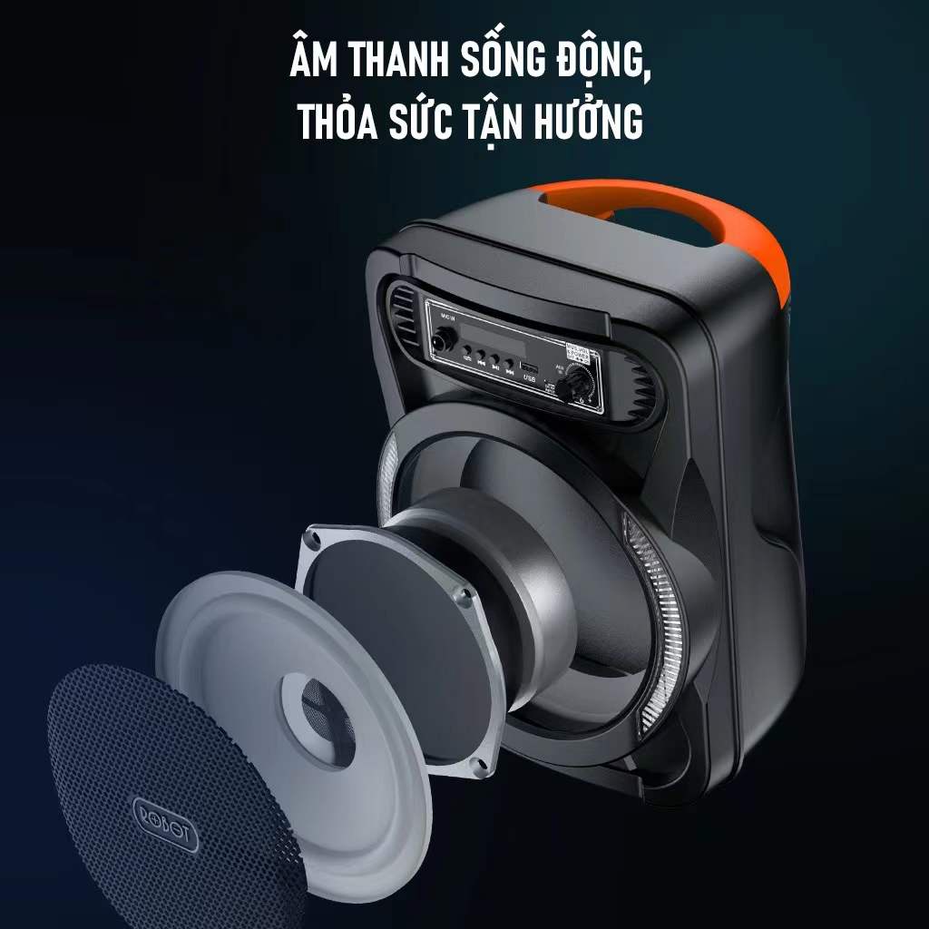 (Hỏa tốc) Loa Kéo Karaoke Bluetooth  Âm Thanh Cực Đỉnh Pin Sạc Tiện Lợi - Tặng Micro Hát Cực Hay