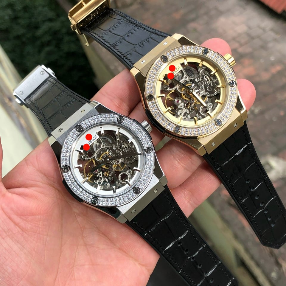 Đồng hồ Nam Hublo Skeleton Lộ Cơ, Máy nhật cao cấp