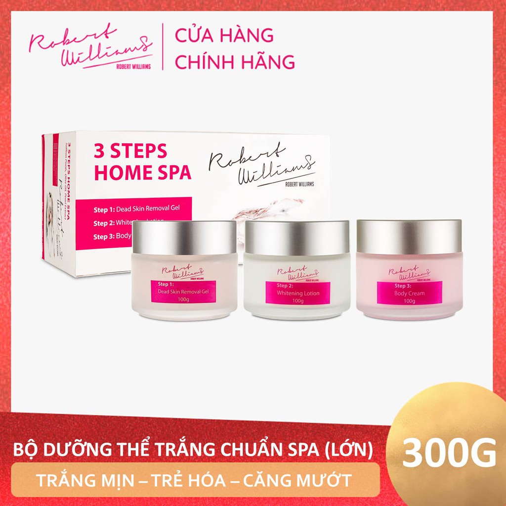 Bộ 3 bước HomeSpa tắm trắng ROBERT WILLIAMS 100g+100g+100g | BigBuy360 - bigbuy360.vn