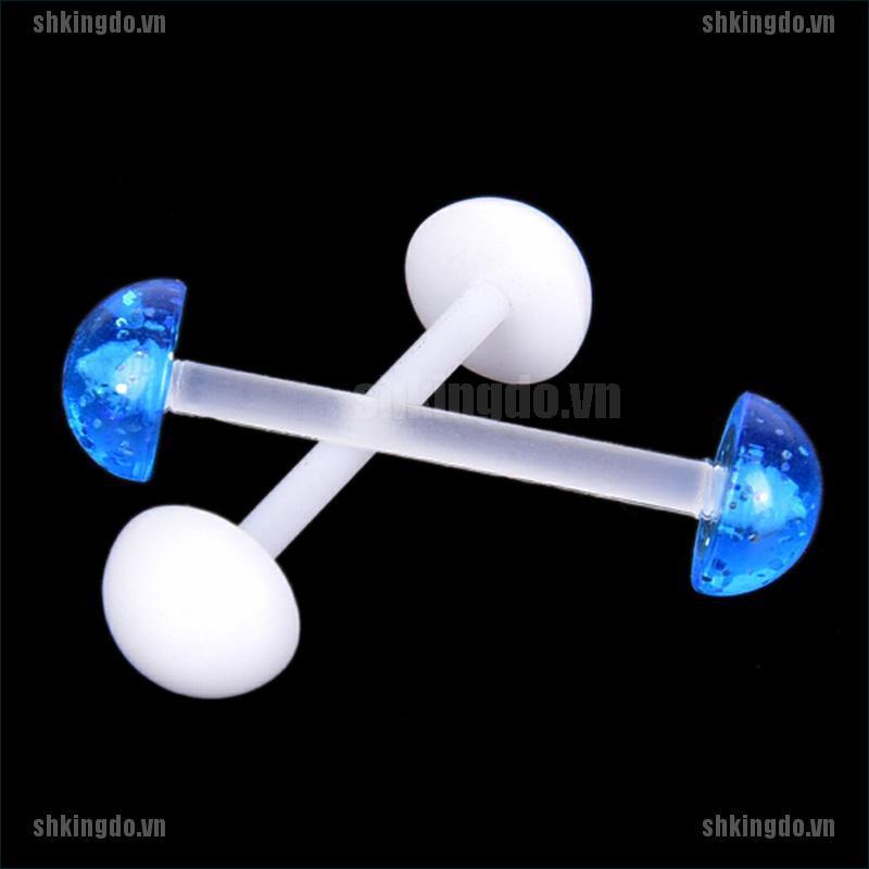 Set 5 Khuyên Lưỡi Đính Đá Cá Tính