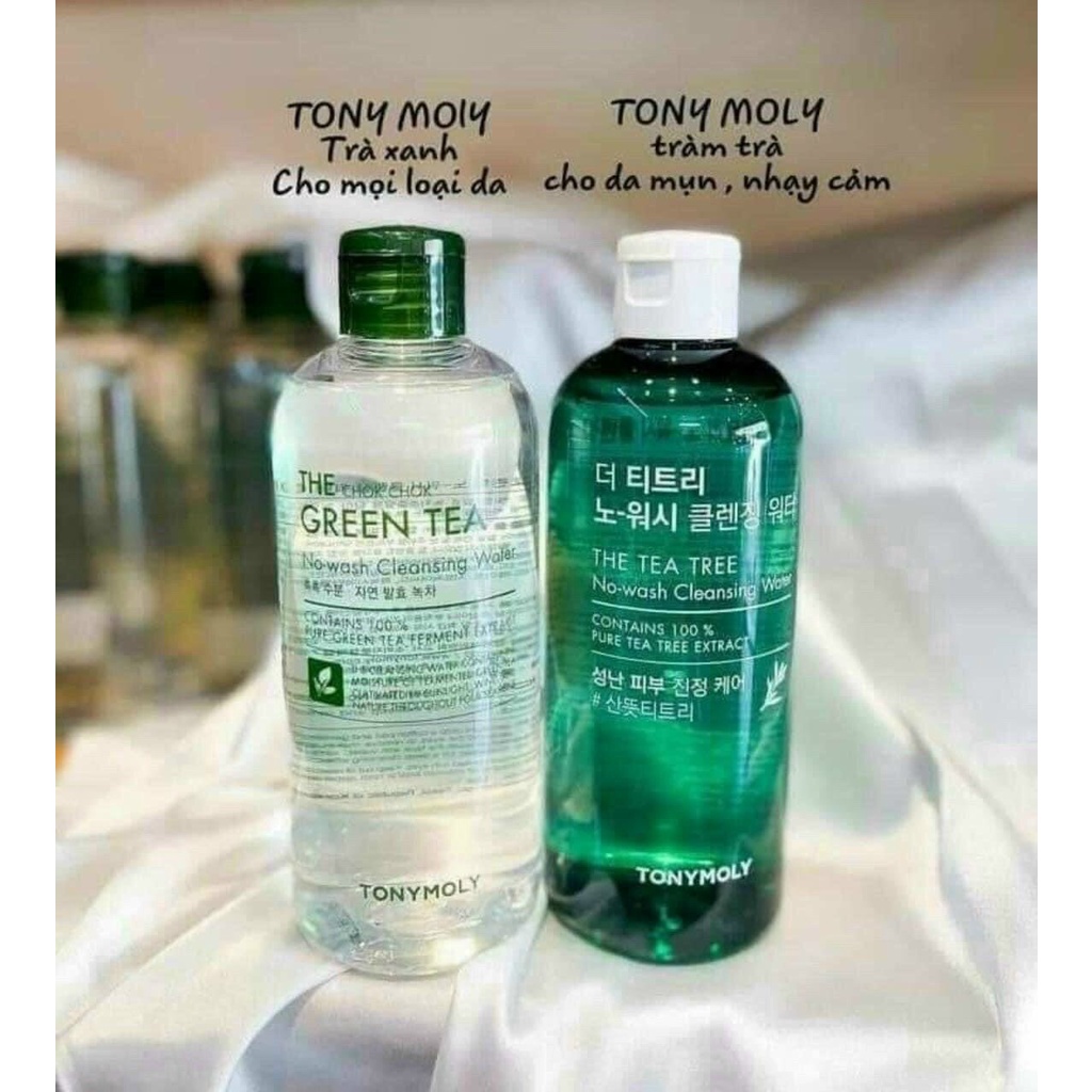 Nước tẩy trang Tonymoly The Chok Chok Green Tea / Tea Tree No-Wash Cleansing Water 300ml