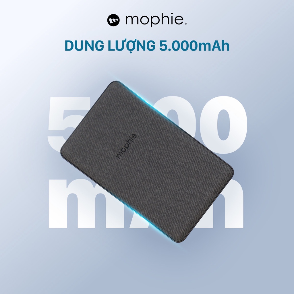 Sạc dự phòng Mophie Snap+ juice pack mini 5,000mAh - sạc cho mọi dòng điện thoại - Phân phối chính hãng