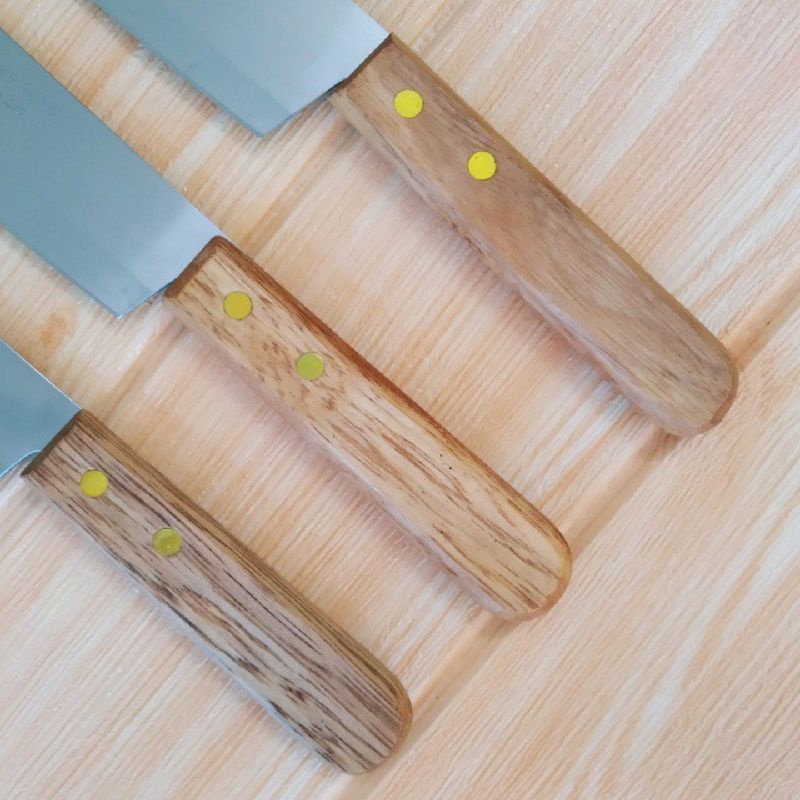 DAO THÁI INOX CÁN GỖ - DAO THÁI THỰC PHẨM, THÁI THỊT GỌT HOA QUẢ SẮC BÉN