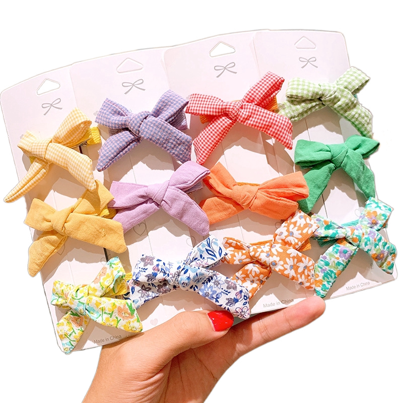 Set 3 kẹp tóc thắt nơ đơn giản xinh xắn cho bé gái