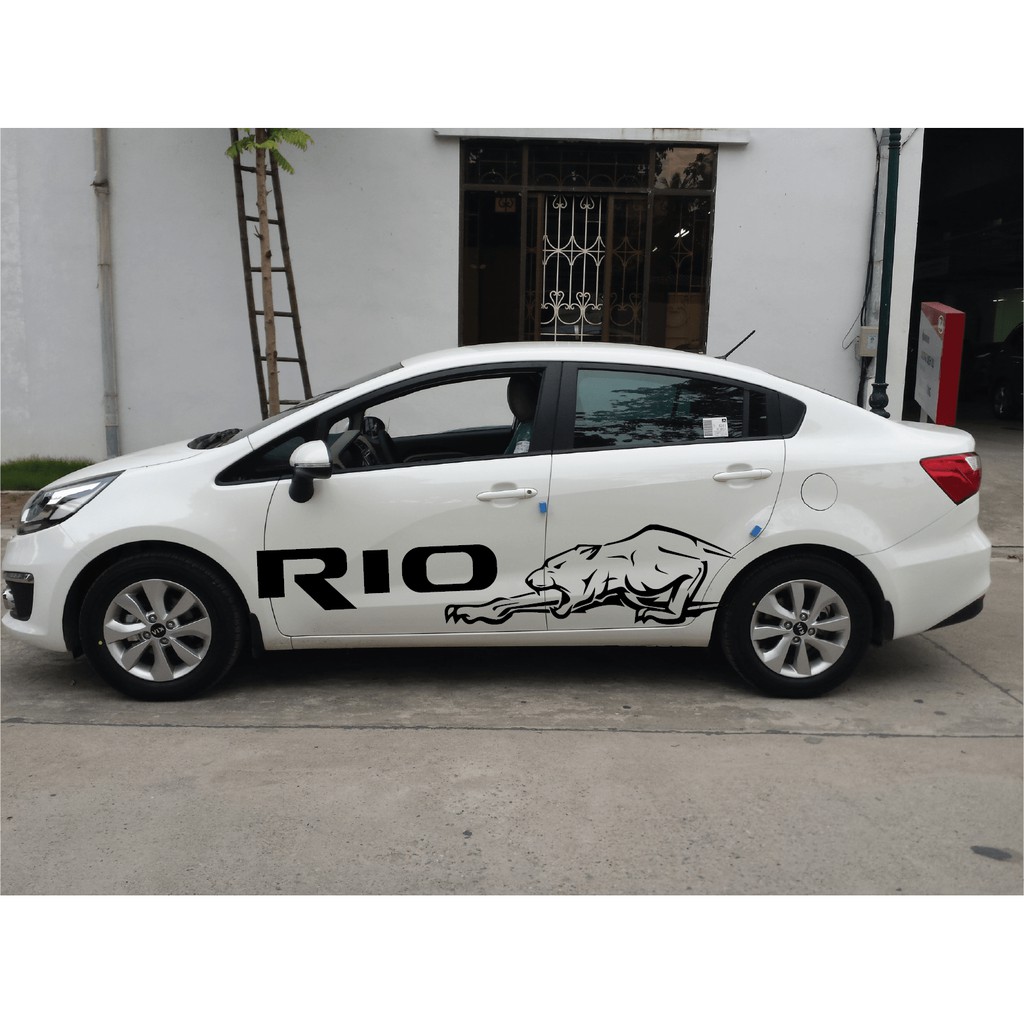 Tem xe Kia Rio thể thao-decal Rio