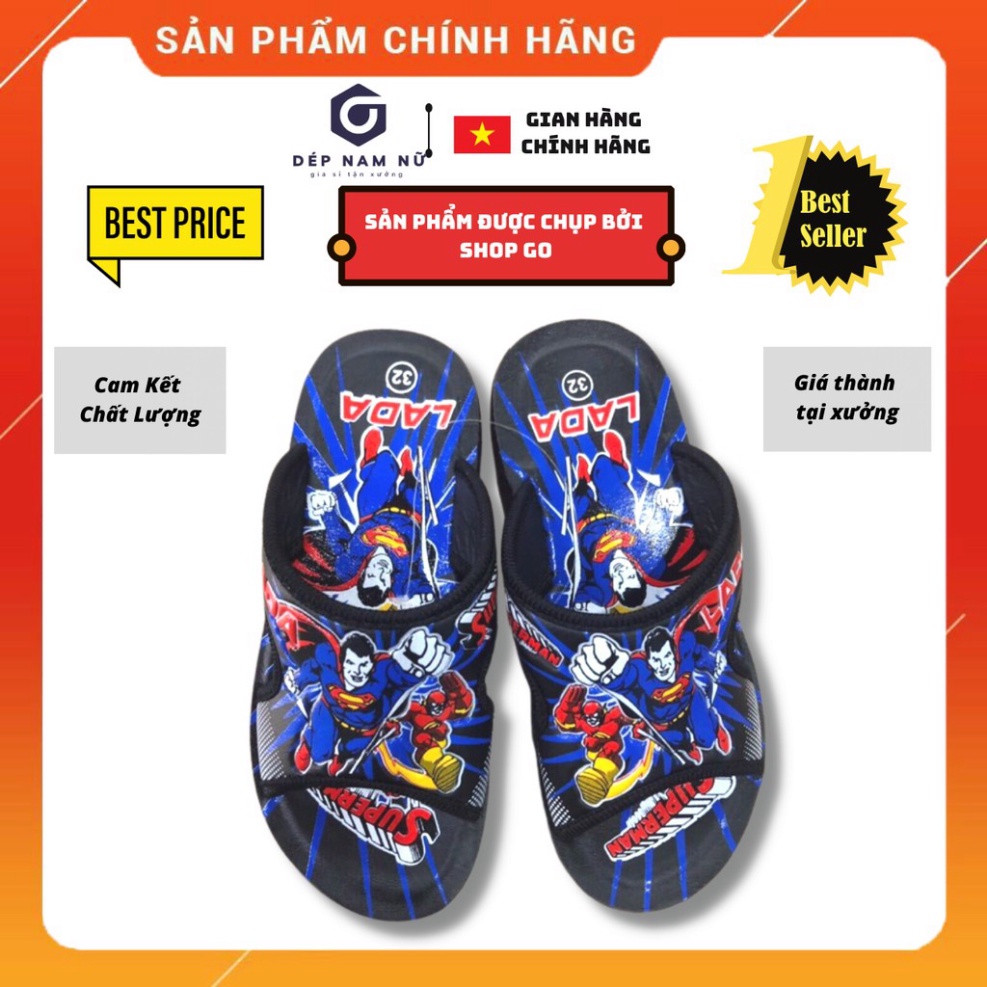 Dép cho bé trai GO in hình Siêu Nhân chất liệu Cao Su bền dẻo Cao Cấp Thời Trang