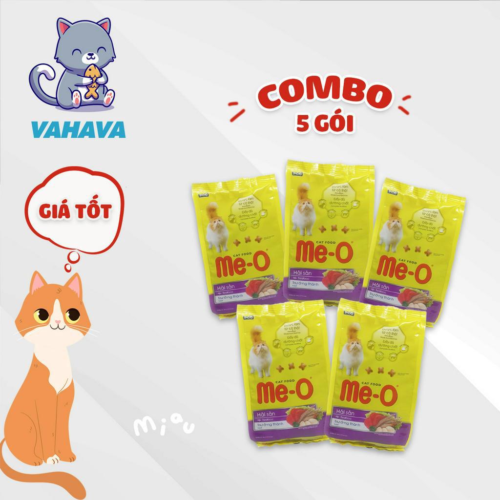 COMBO 5 gói thức ăn cho mèo lớn me-o cá ngừ 350g - hạt cho mèo meo - VAHAVA