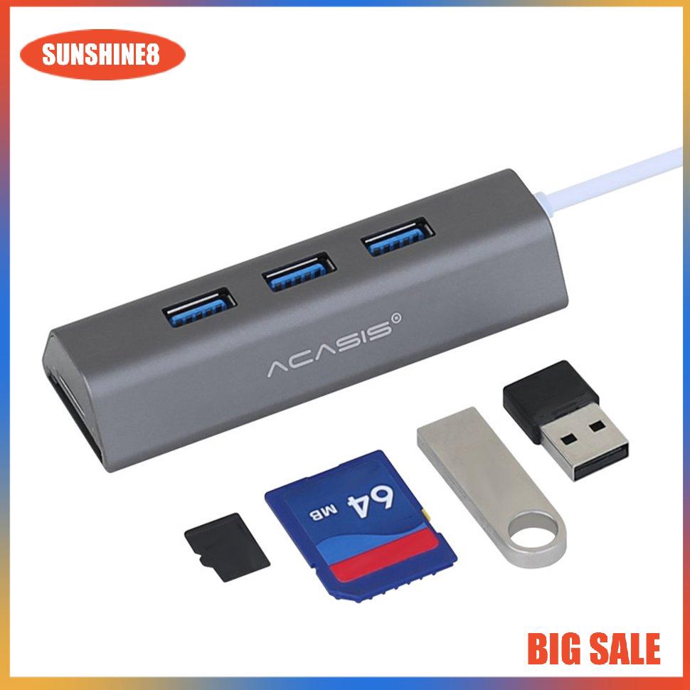 Bộ Chia 4 Cổng Usb 3.0 Hub Bằng Hợp Kim Nhôm