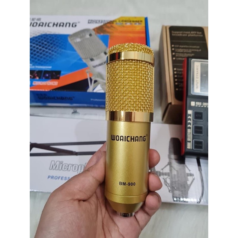 Bộ Micro BM900-Mixer Yamaha F4 Bluetooth Hát karaoke Thu âm Bảo hành 1 năm