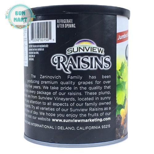 [GIÁ HỦY DIỆT] COMBO 2 HỘP NHO KHÔ MỸ SUNVIEW RAISINS 425G | BigBuy360 - bigbuy360.vn