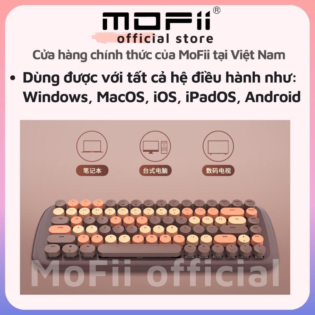 BÀN PHÍM CƠ CAO CẤP MOFII CANDY M - 20 CHẾ ĐỘ LED TÙY CHỈNH - TƯƠNG THÍCH TẤT CẢ HỆ ĐIỀU HÀNH WINDOWS, MAC OS, ANDROID..