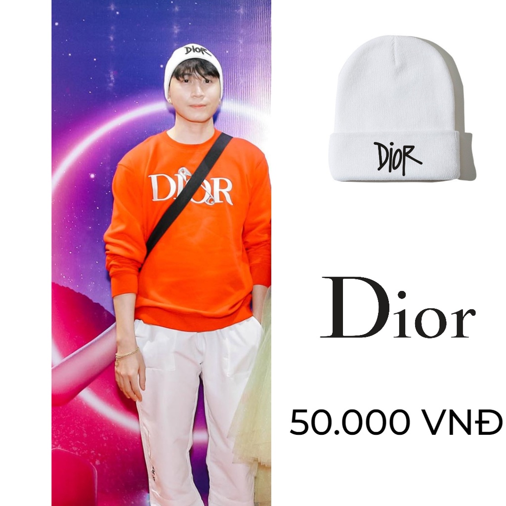 Nón len dior trắng Karik
