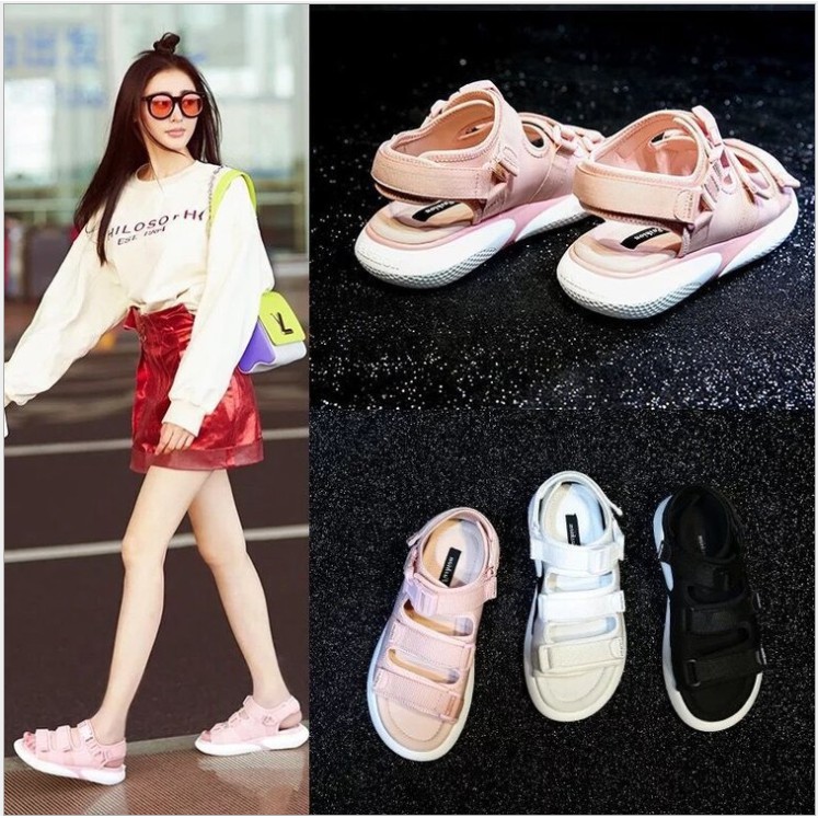 888SD-Sandal nữ 2 quai ngang phong cách Hàn Quốc , Sandal đế dày siêu hot