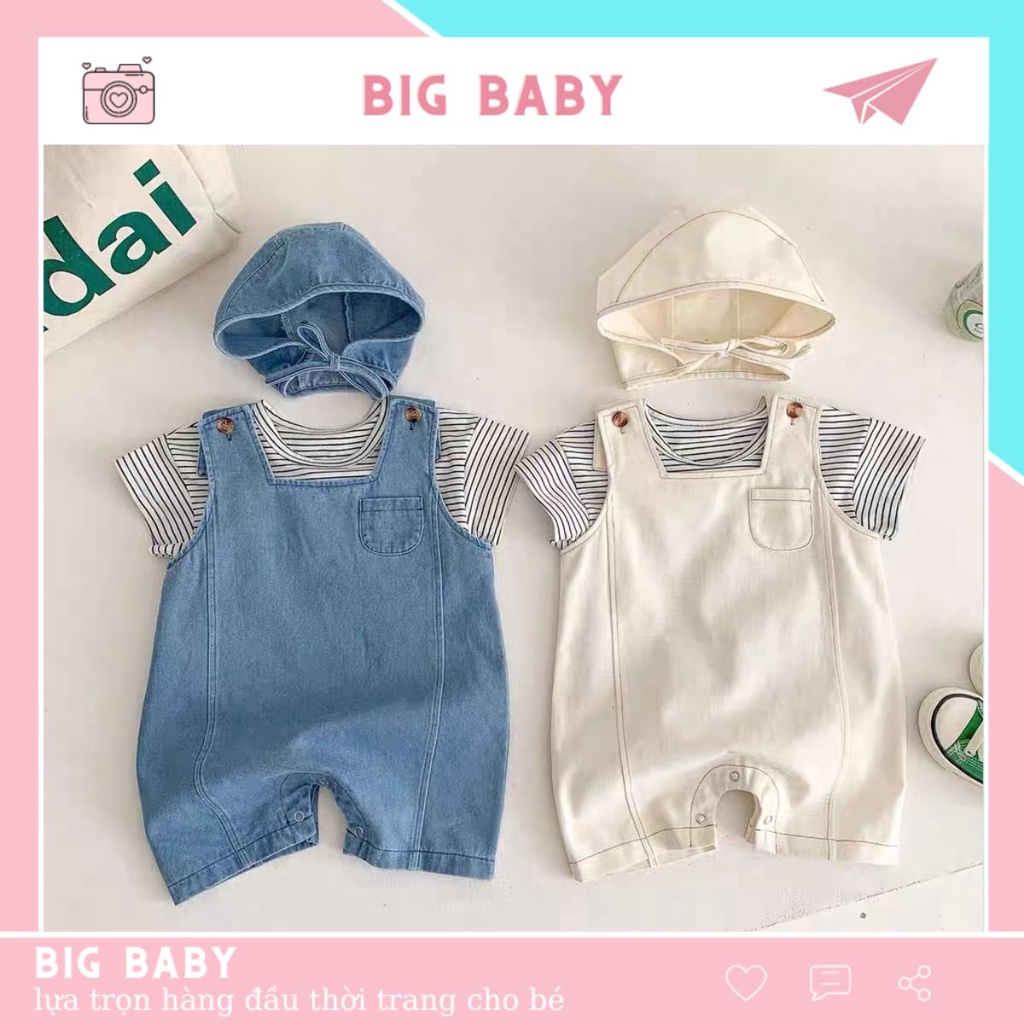 Yếm Bò Yếm Body Kèm Áo Phông Cộc Tay Hàng Xuất Dư Cho Bé Từ 5Kg Đến 32Kg Thời Trang Trẻ Em Big Baby